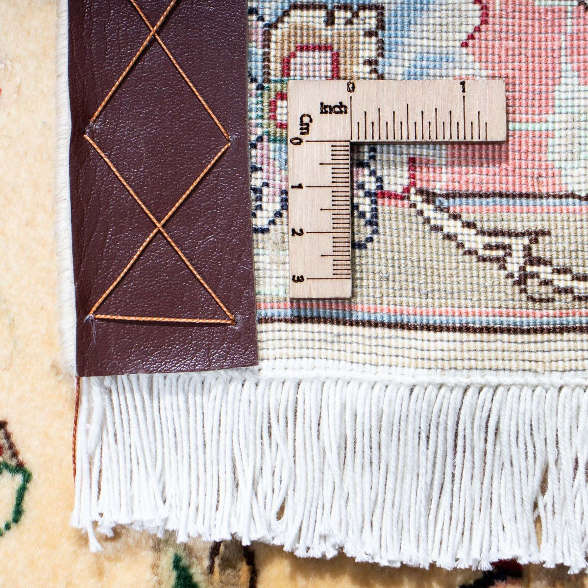 Løber Persisk tæppe - Tabriz - Royal - 200 x 77 cm - beige