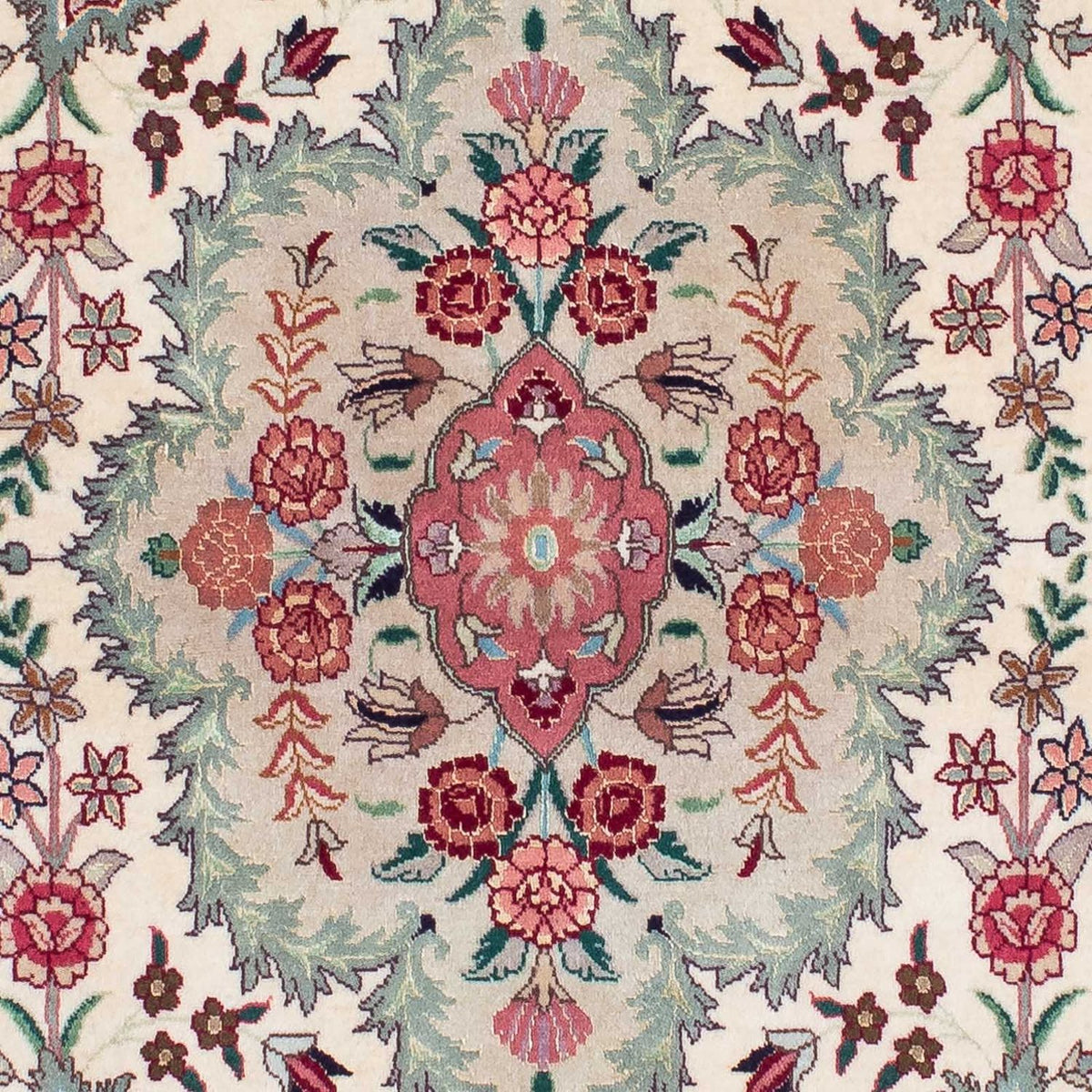 Løber Persisk tæppe - Tabriz - Royal - 204 x 81 cm - beige
