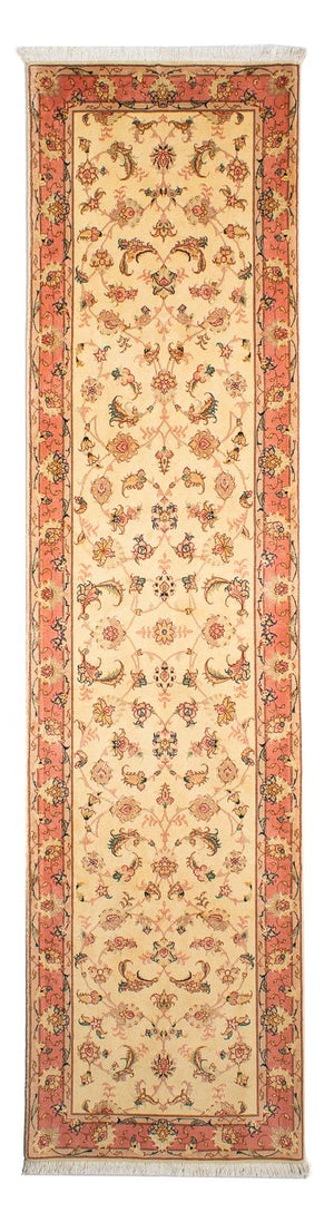 Løber Persisk tæppe - Tabriz - Royal - 290 x 74 cm - beige