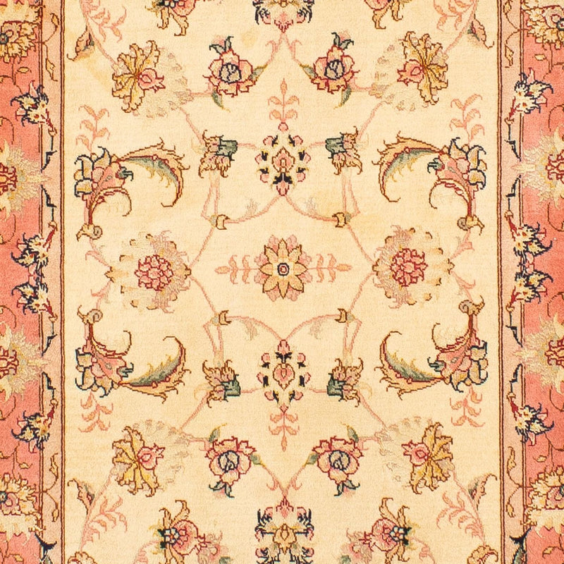 Løber Persisk tæppe - Tabriz - Royal - 290 x 74 cm - beige