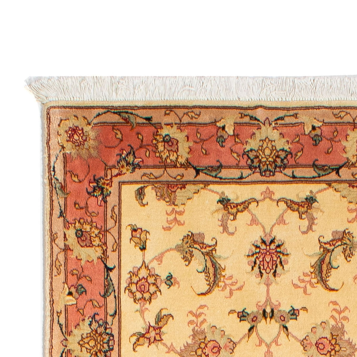 Løber Persisk tæppe - Tabriz - Royal - 290 x 74 cm - beige