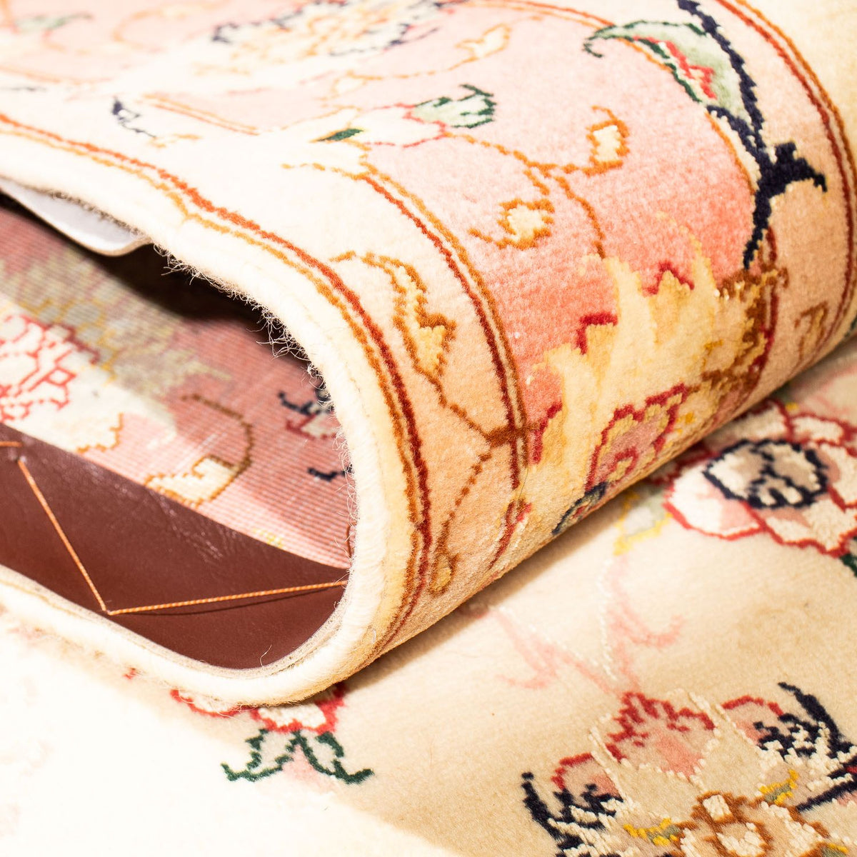 Løber Persisk tæppe - Tabriz - Royal - 290 x 74 cm - beige