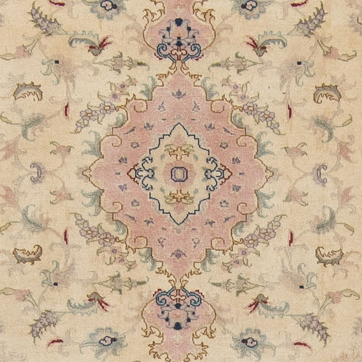 Løber Persisk tæppe - Tabriz - Royal - 397 x 86 cm - beige