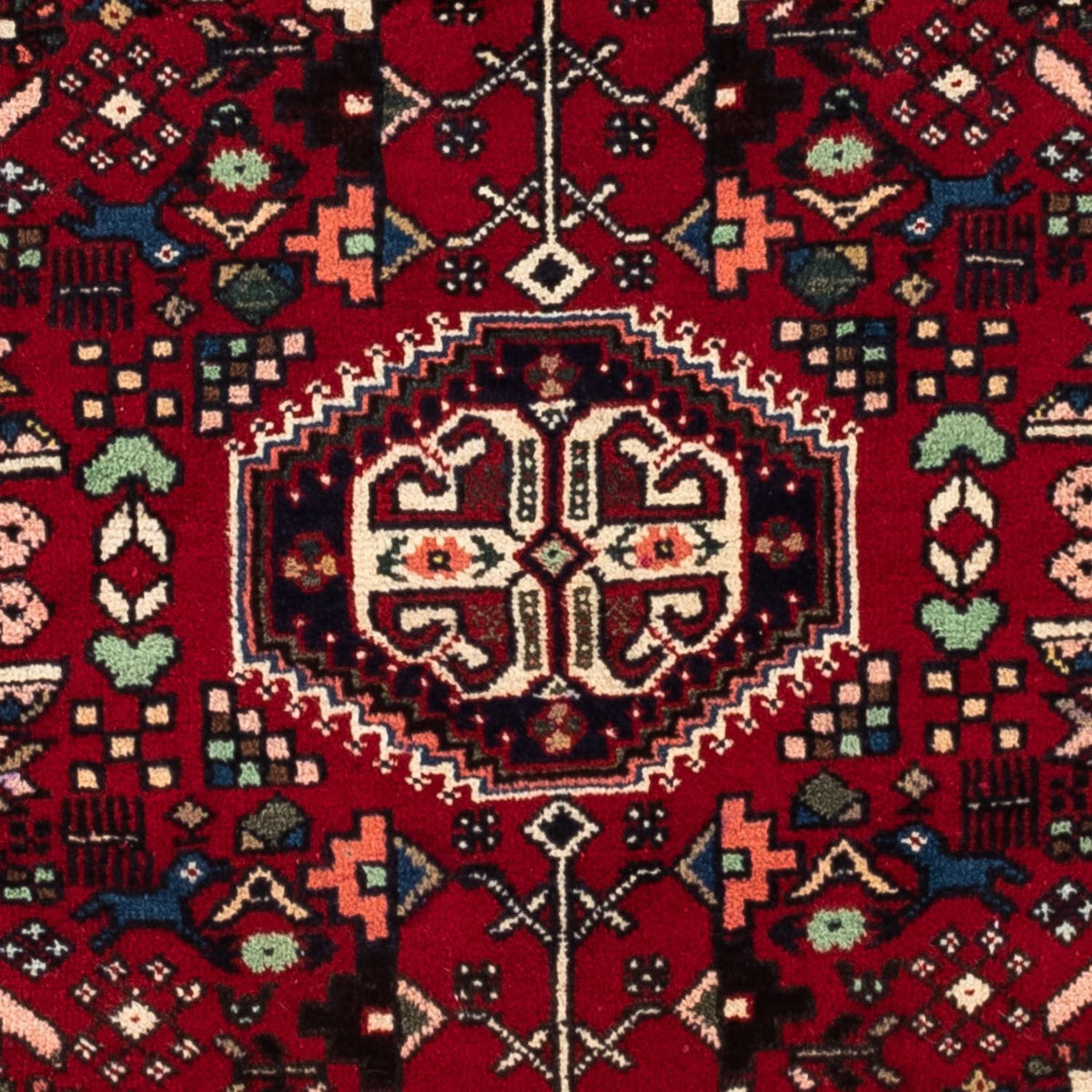 Persisk tæppe - Nomadisk - 150 x 101 cm - mørkerød
