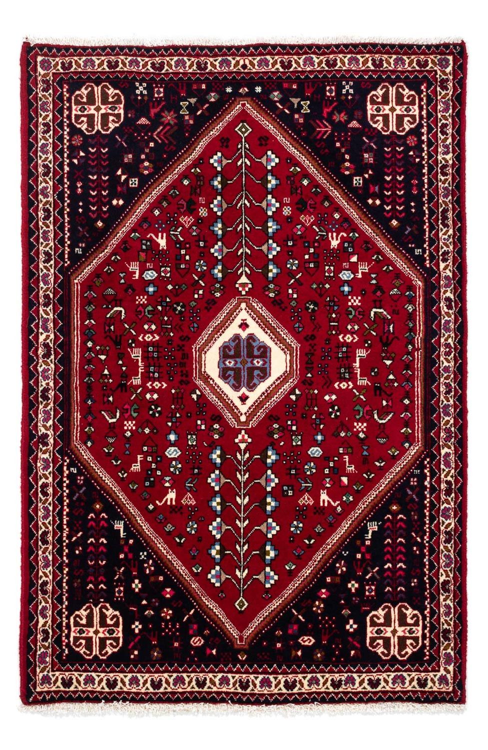 Persisk tæppe - Nomadisk - 150 x 98 cm - mørkerød