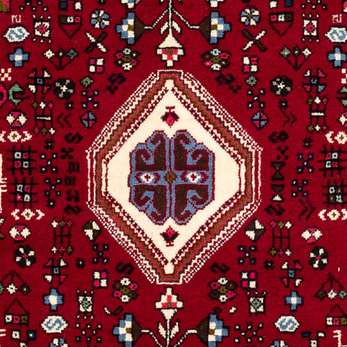 Persisk tæppe - Nomadisk - 150 x 98 cm - mørkerød