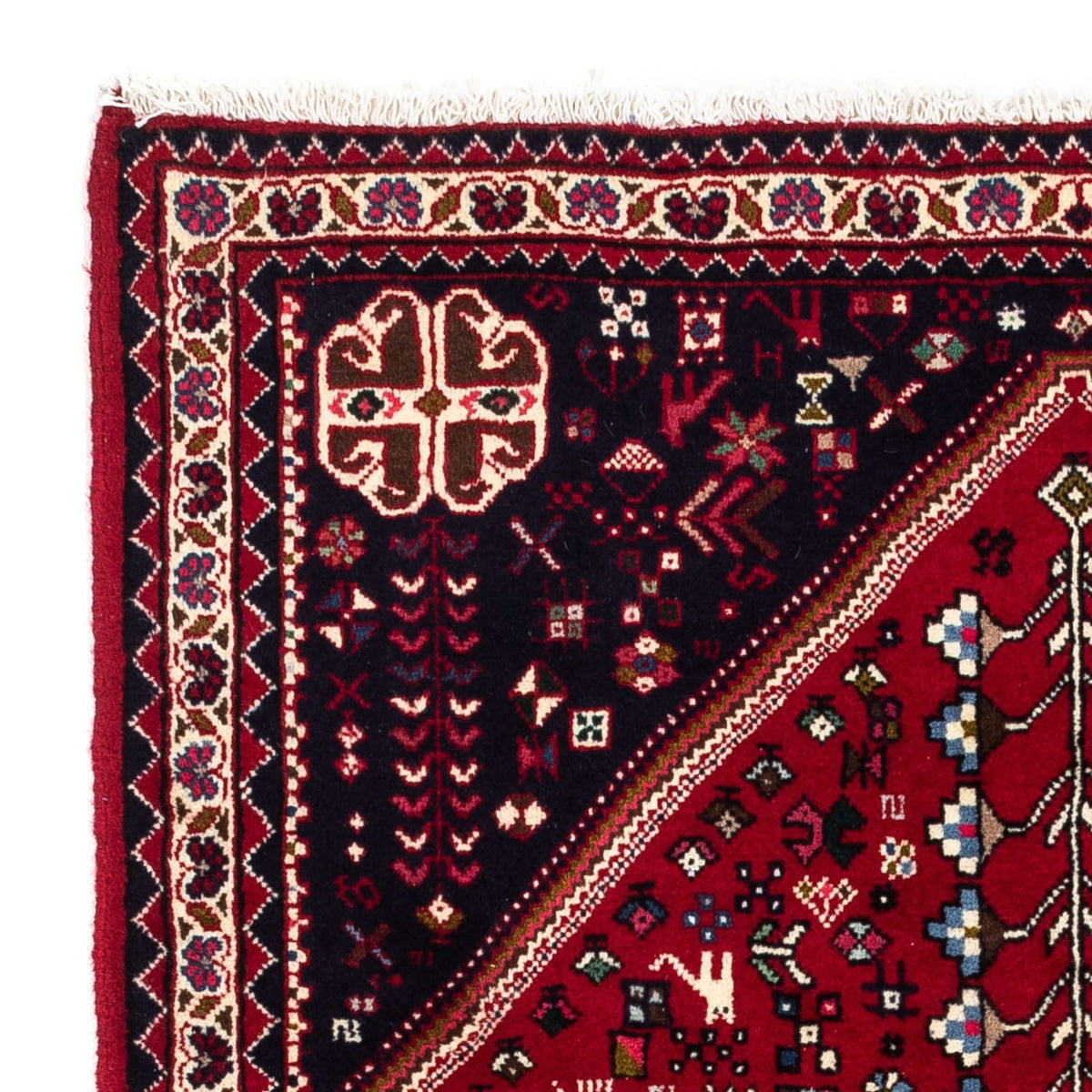 Persisk tæppe - Nomadisk - 150 x 98 cm - mørkerød