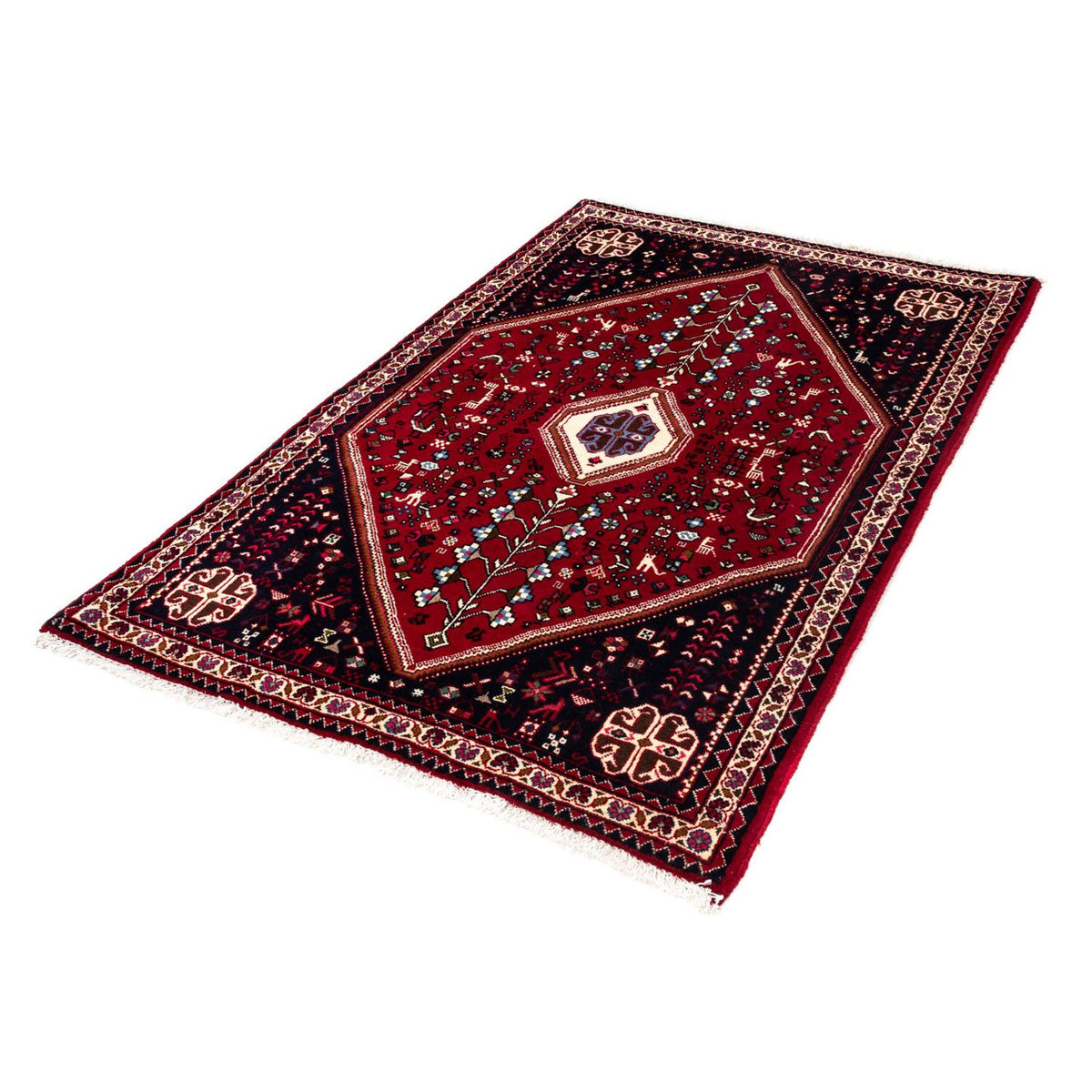 Persisk tæppe - Nomadisk - 150 x 98 cm - mørkerød