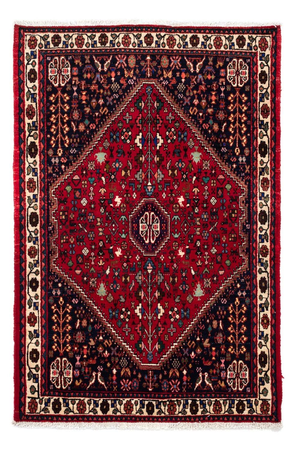 Persisk tæppe - Nomadisk - 159 x 107 cm - mørkerød
