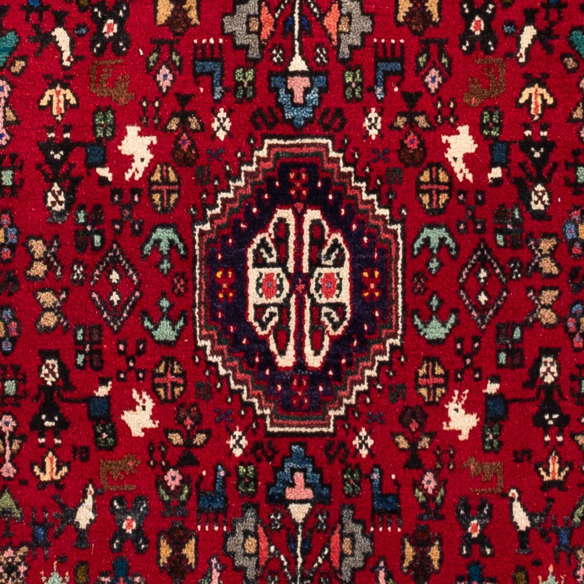 Persisk tæppe - Nomadisk - 159 x 107 cm - mørkerød