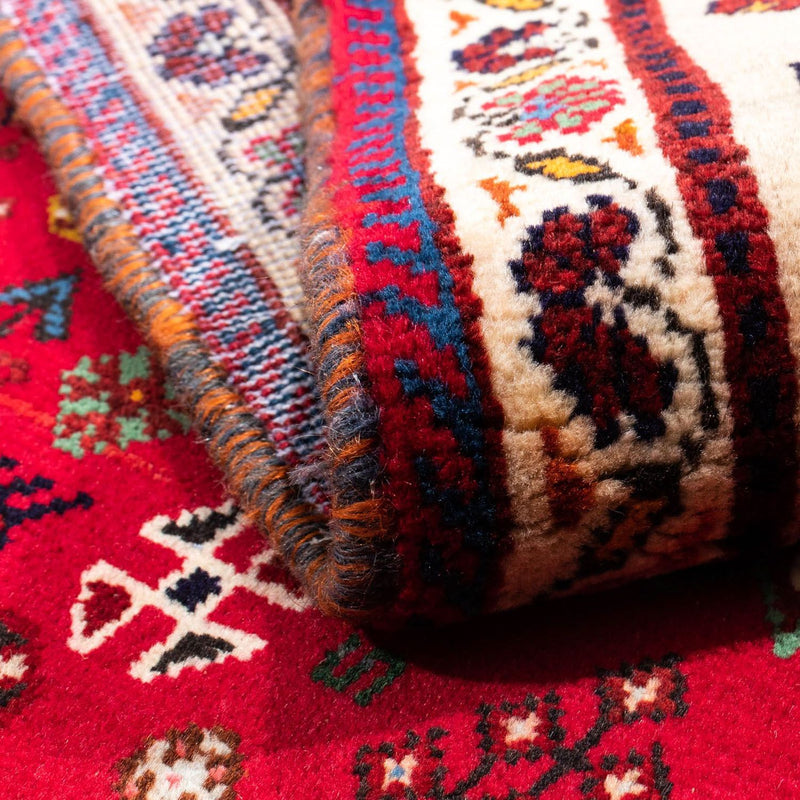 Persisk tæppe - Nomadisk - 161 x 103 cm - mørkerød