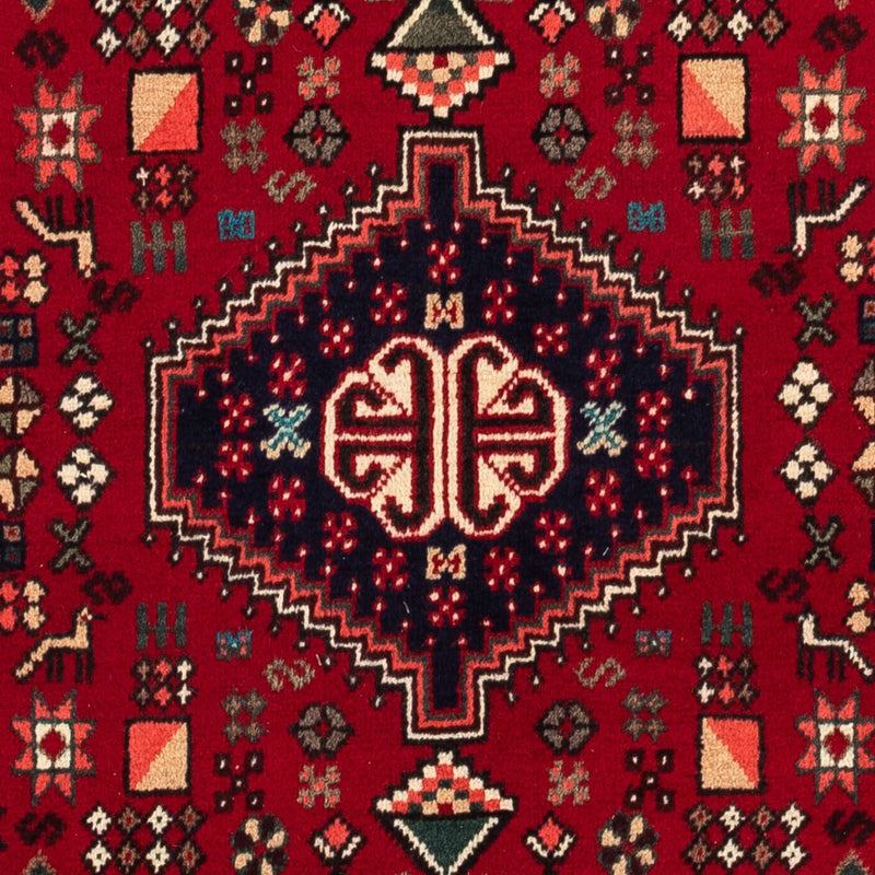 Persisk tæppe - Nomadisk - 144 x 100 cm - mørkerød