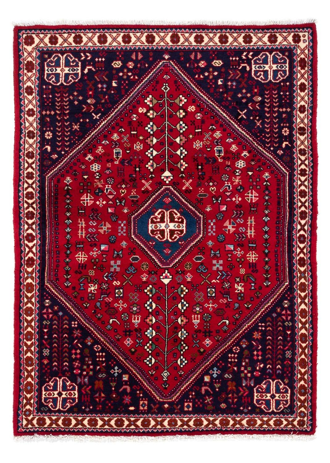 Persisk tæppe - Nomadisk - 150 x 103 cm - mørkerød
