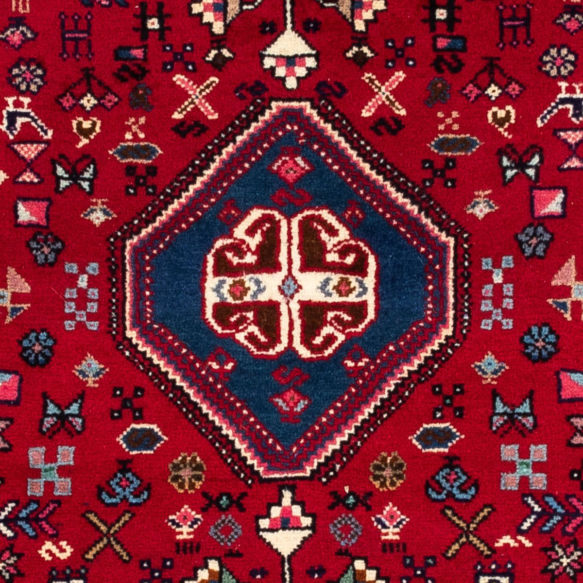 Persisk tæppe - Nomadisk - 150 x 103 cm - mørkerød