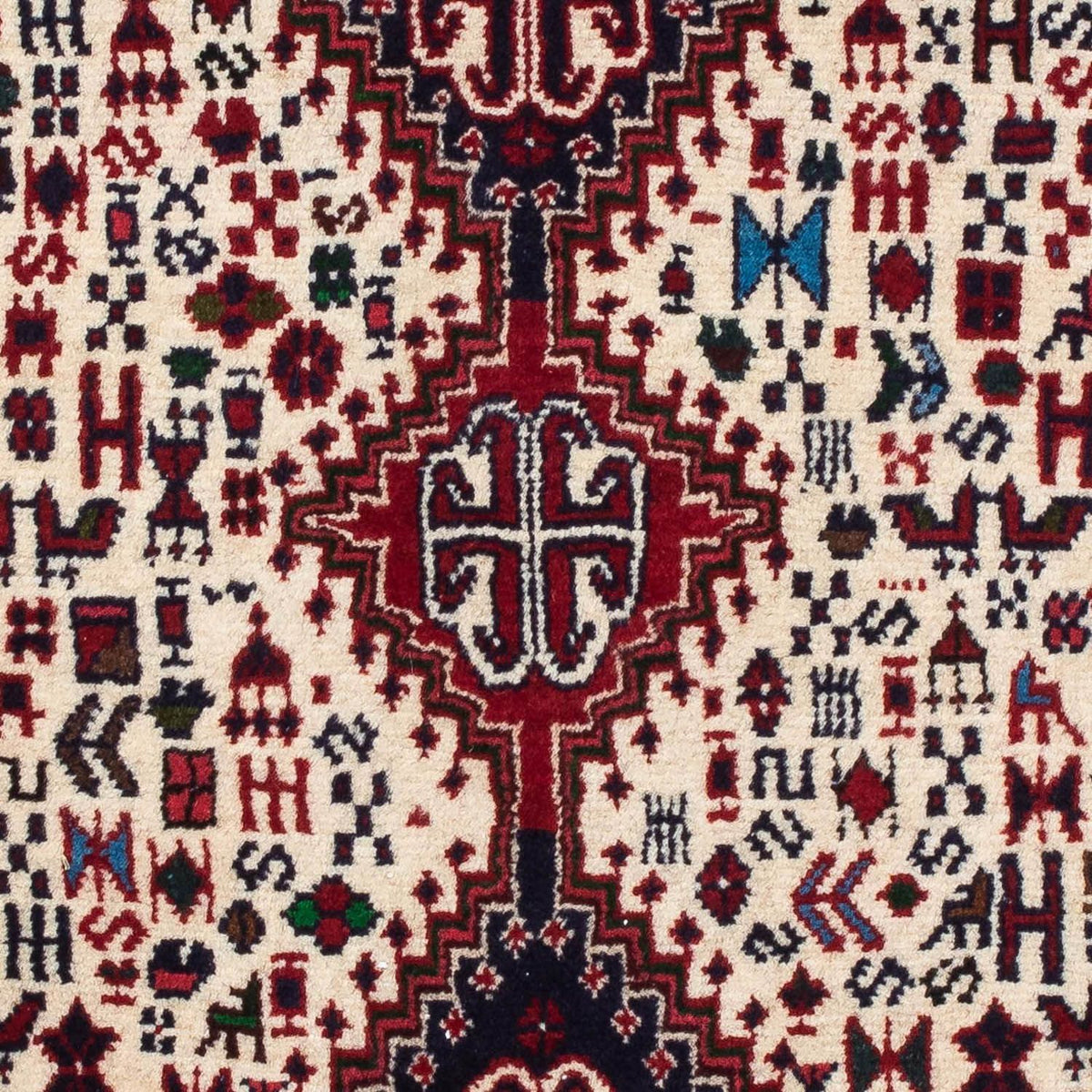 Persisk tæppe - Nomadisk - 123 x 75 cm - beige