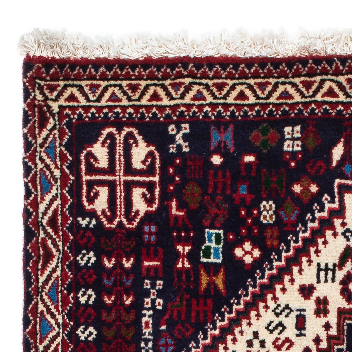 Persisk tæppe - Nomadisk - 123 x 75 cm - beige