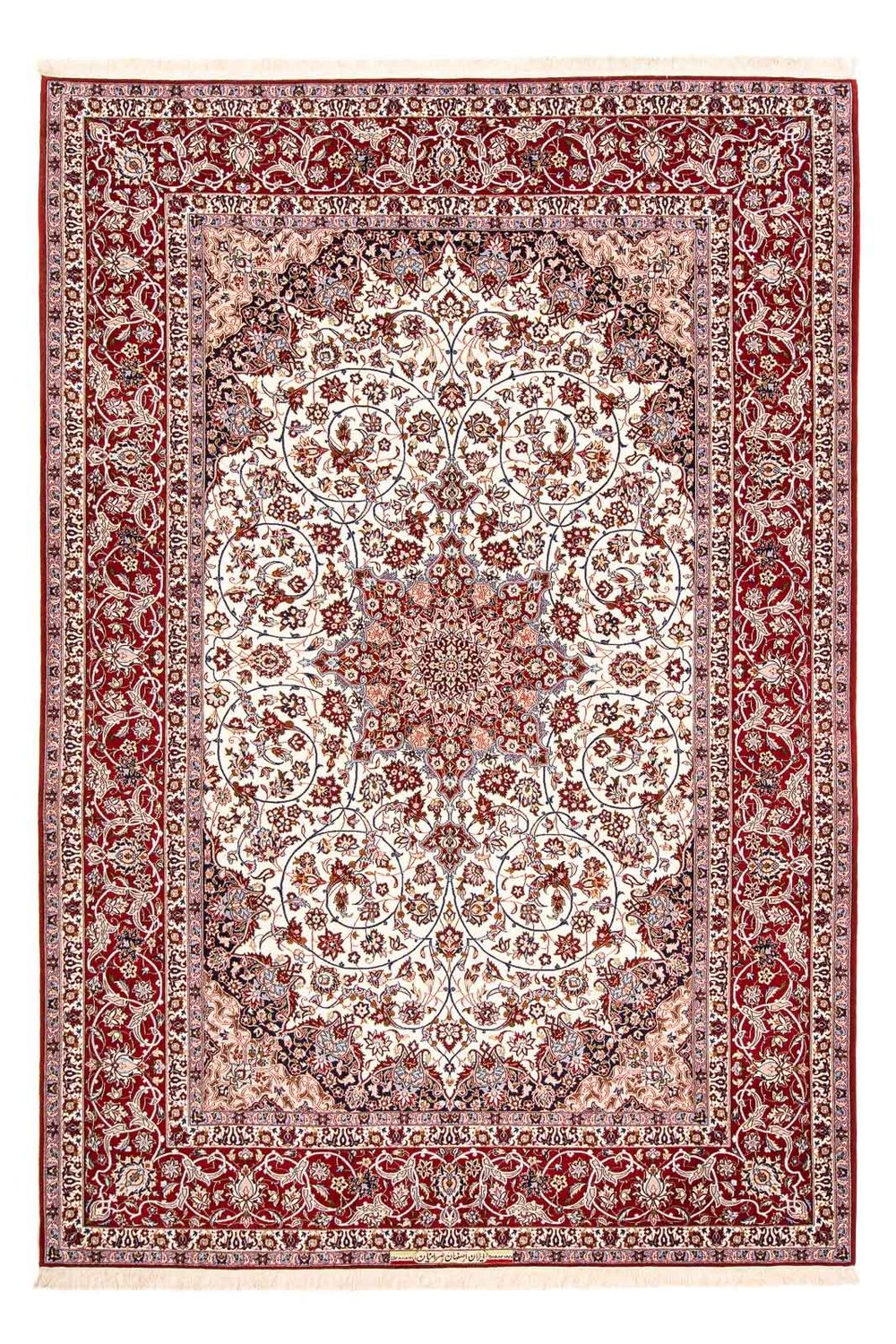 Persisk tæppe - Isfahan - Premium - 308 x 206 cm - rød