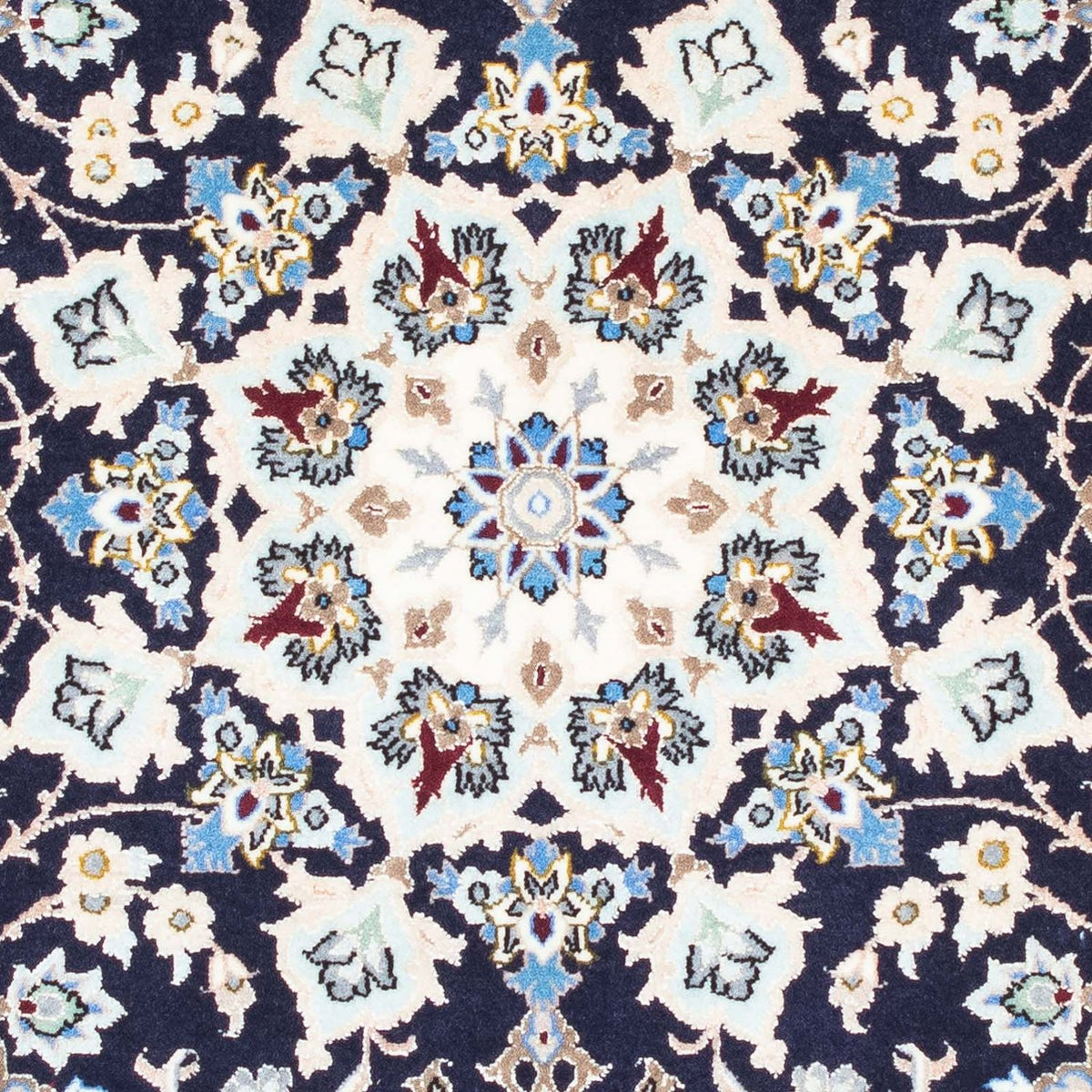 Persisk tæppe - Isfahan - Premium - 104 x 72 cm - mørkeblå