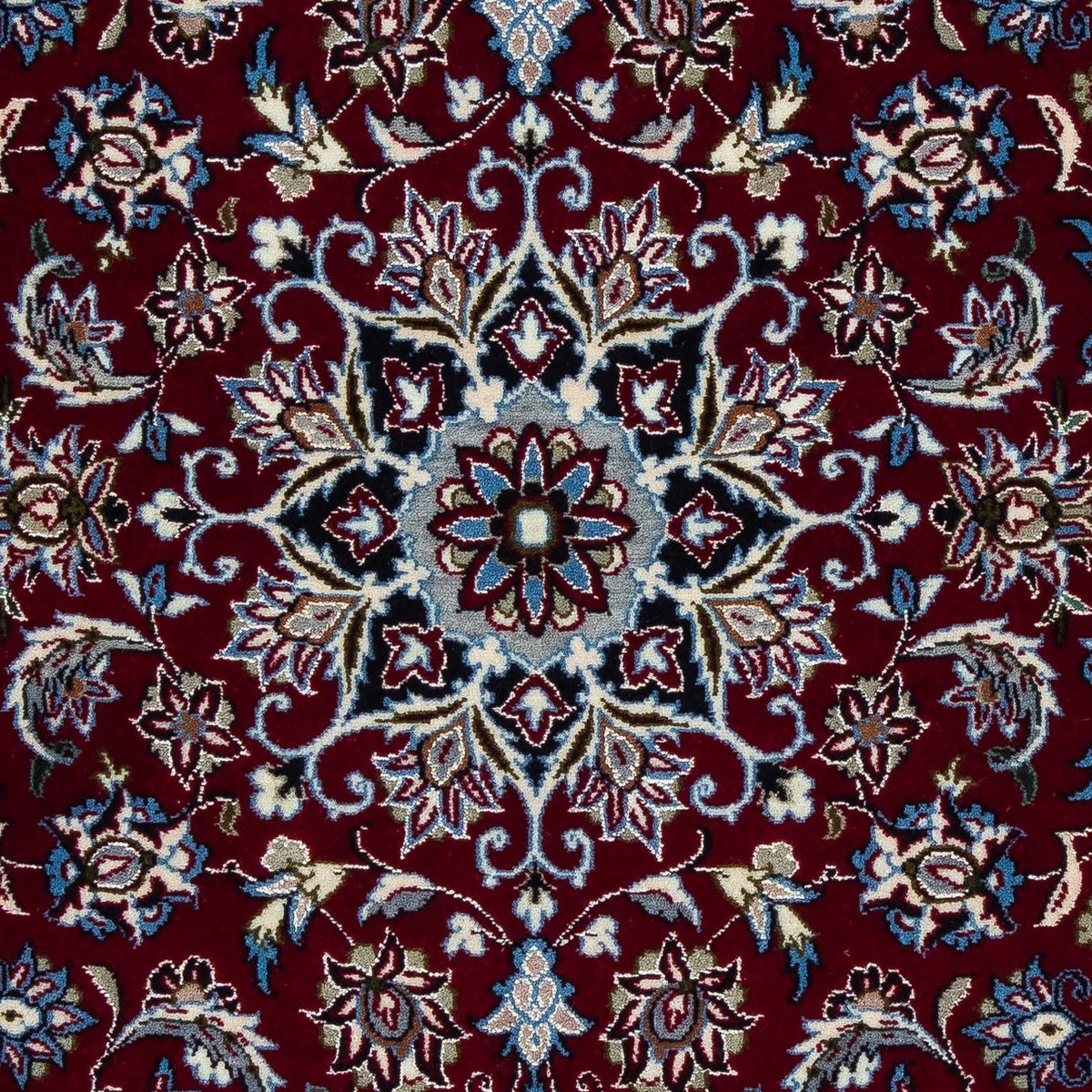 Persisk tæppe - Isfahan - Premium - 108 x 70 cm - mørkerød