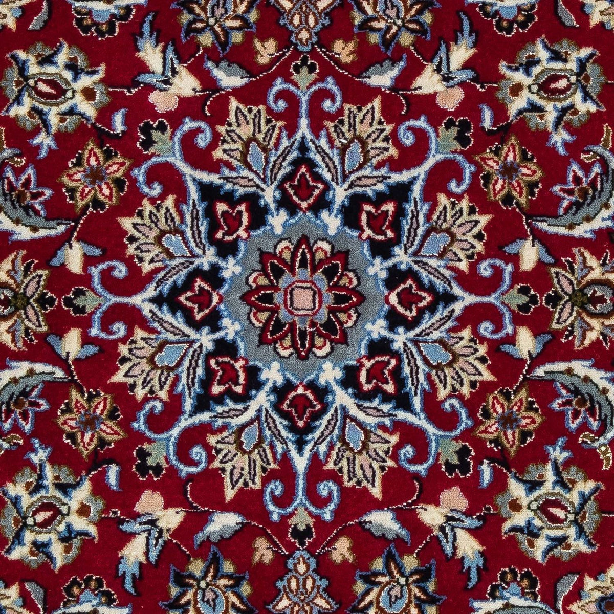 Persisk tæppe - Isfahan - Premium - 101 x 71 cm - mørkerød