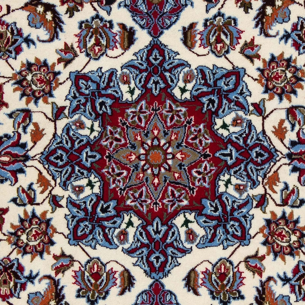 Persisk tæppe - Isfahan - Premium - 102 x 70 cm - mørkerød