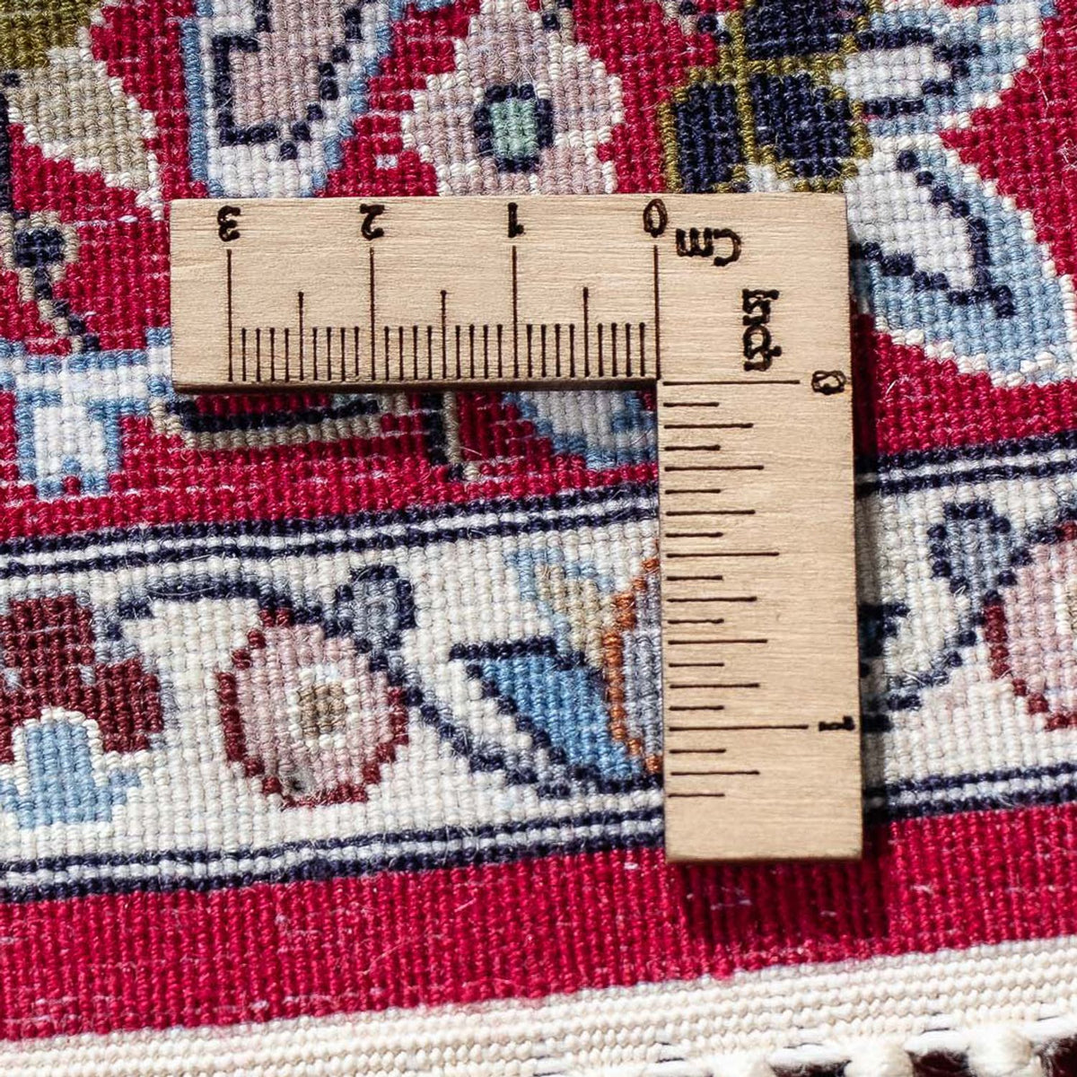 Persisk tæppe - Isfahan - Premium - 105 x 70 cm - mørkerød