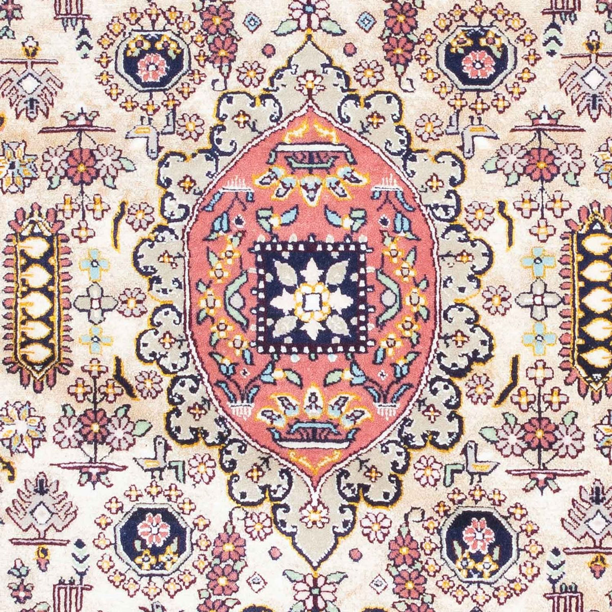 Persisk tæppe - Isfahan - Premium - 126 x 83 cm - lyseblå