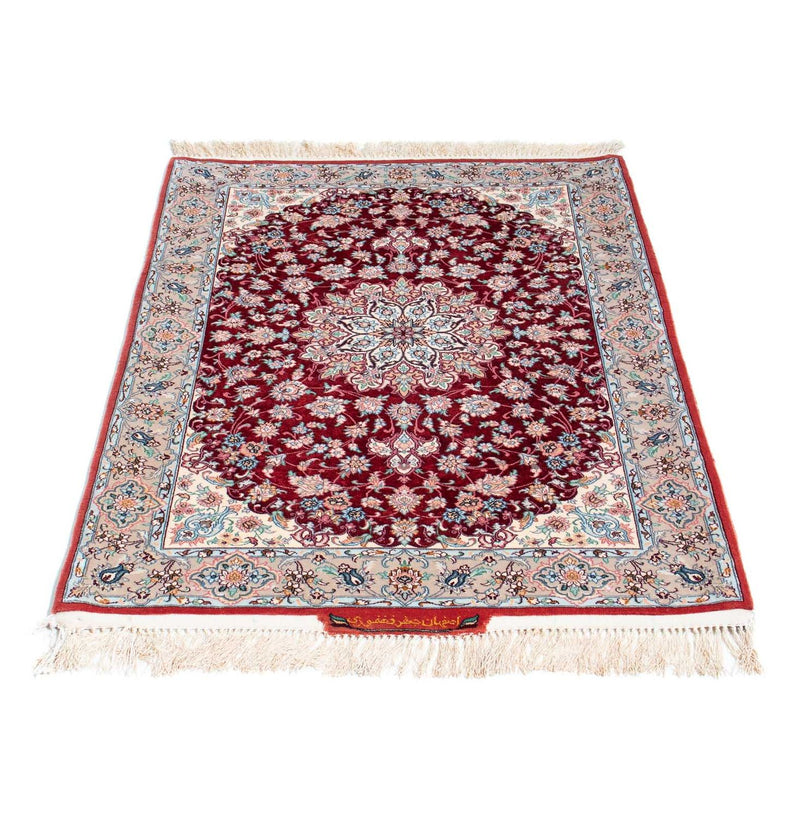 Persisk tæppe - Isfahan - Premium - 119 x 84 cm - rød