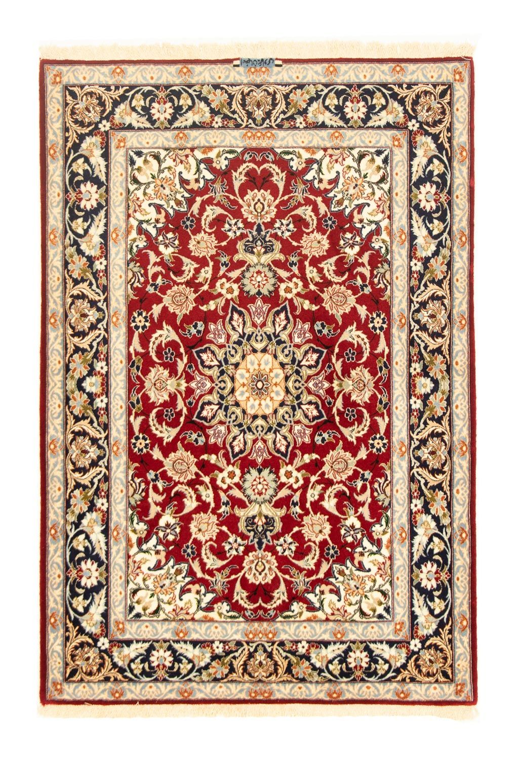 Persisk tæppe - Isfahan - Premium - 158 x 110 cm - rød