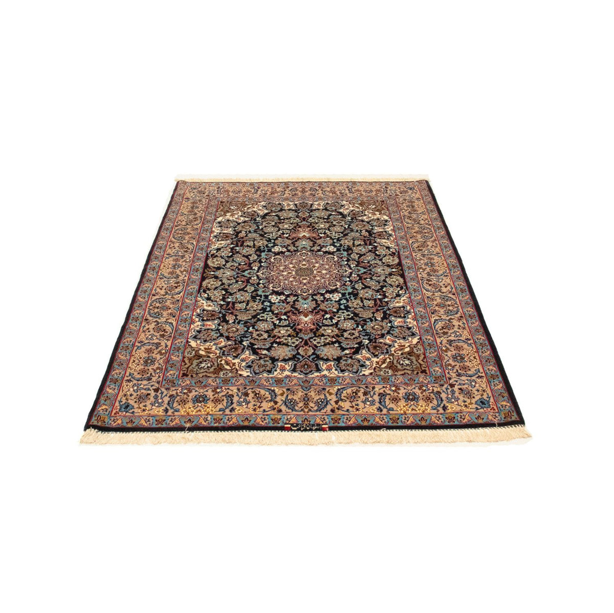 Persisk tæppe - Isfahan - Premium - 165 x 110 cm - sort