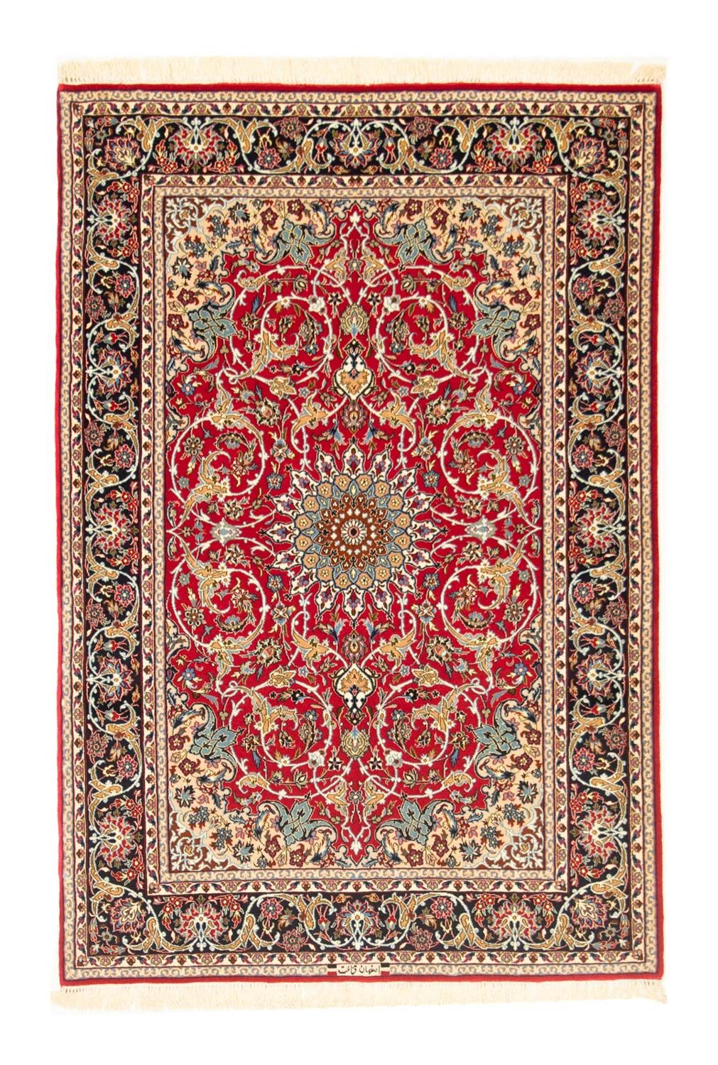 Persisk tæppe - Isfahan - Premium - 161 x 109 cm - rød