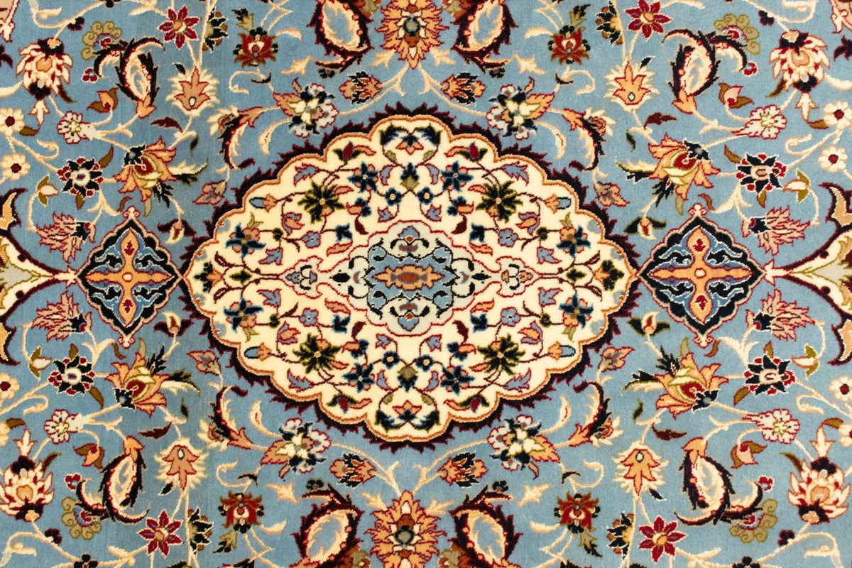 Persisk tæppe - Isfahan - Premium - 172 x 112 cm - lyseblå