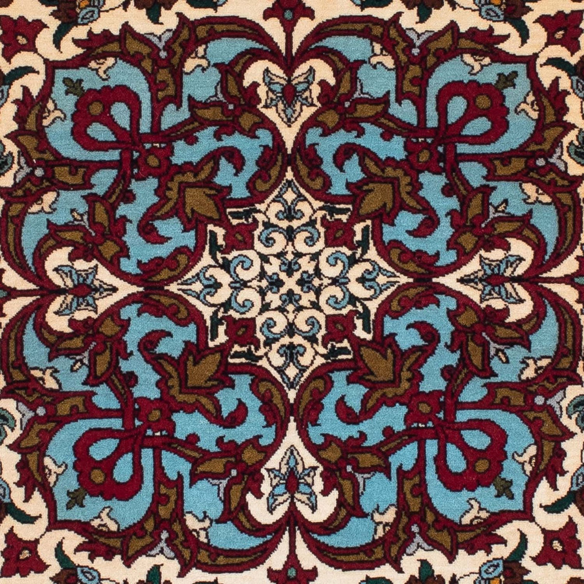 Persisk tæppe - Isfahan - Premium - 137 x 90 cm - mørkerød