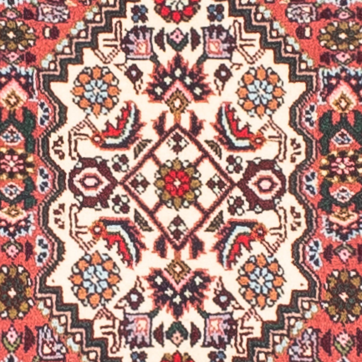 Persisk tæppe - Bijar - 165 x 98 cm - lysrød