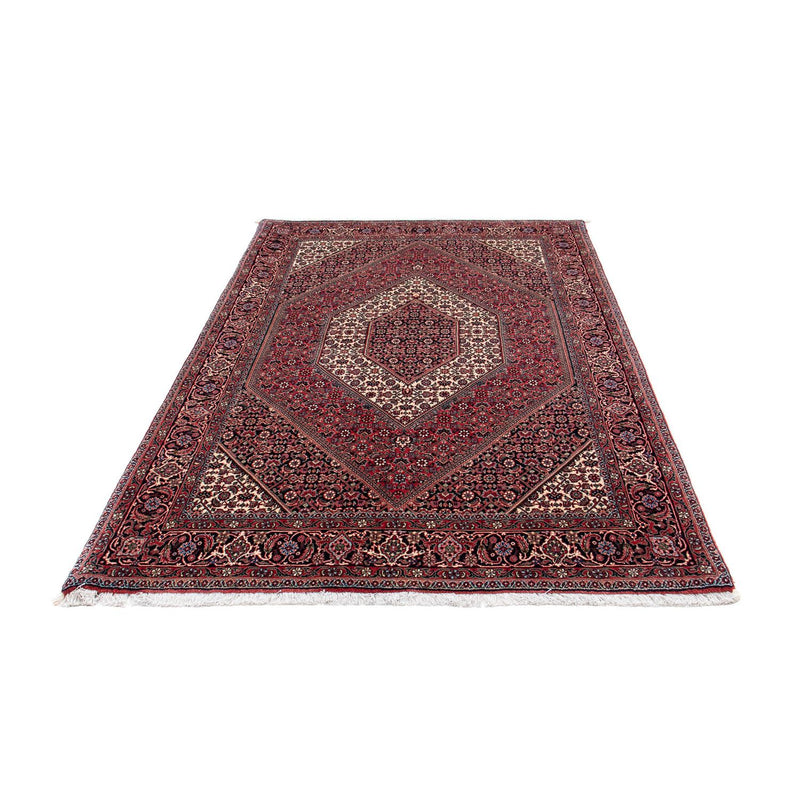 Persisk tæppe - Bijar - 205 x 136 cm - mørkerød
