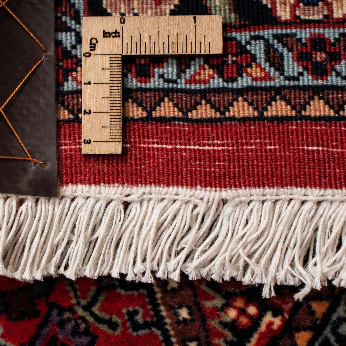 Persisk tæppe - Bijar - 247 x 202 cm - mørkerød