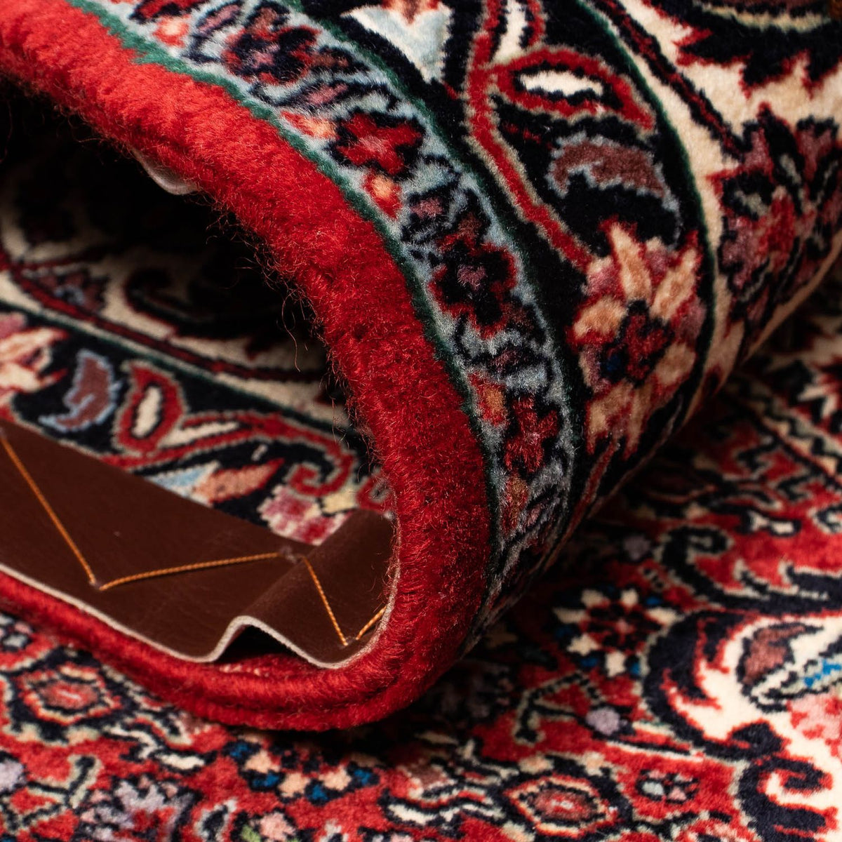 Persisk tæppe - Bijar - 257 x 204 cm - mørkerød