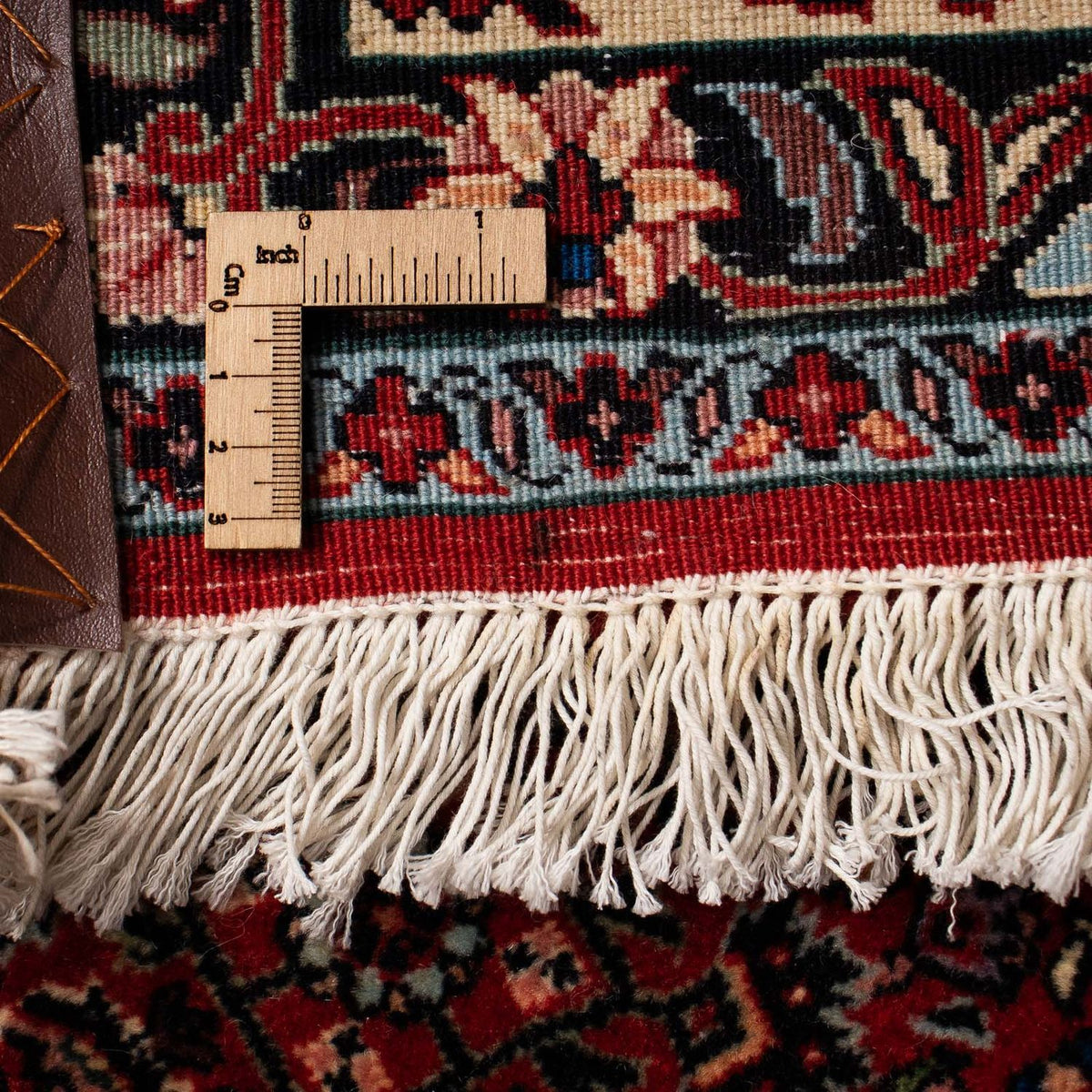 Persisk tæppe - Bijar - 257 x 204 cm - mørkerød