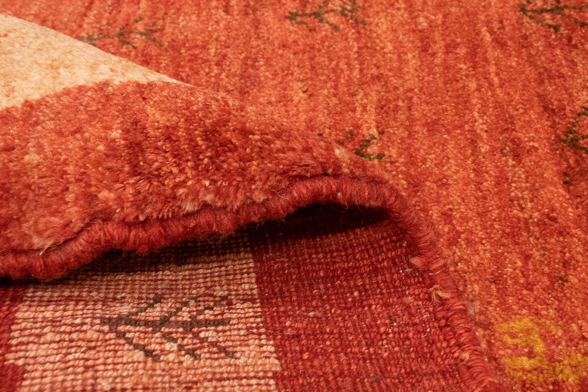Gabbeh Tæppe - Loribaft Persisk - 194 x 156 cm - rød