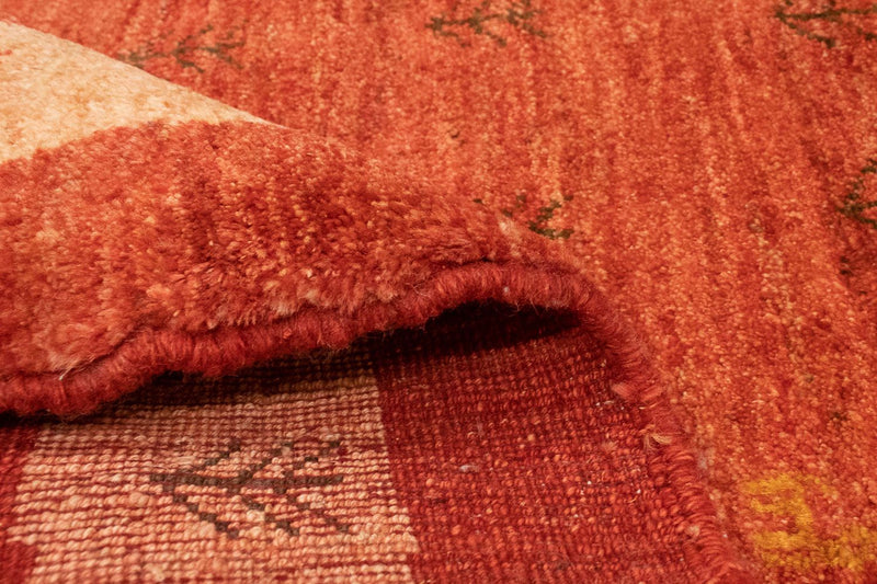Gabbeh Tæppe - Loribaft Persisk - 194 x 156 cm - rød