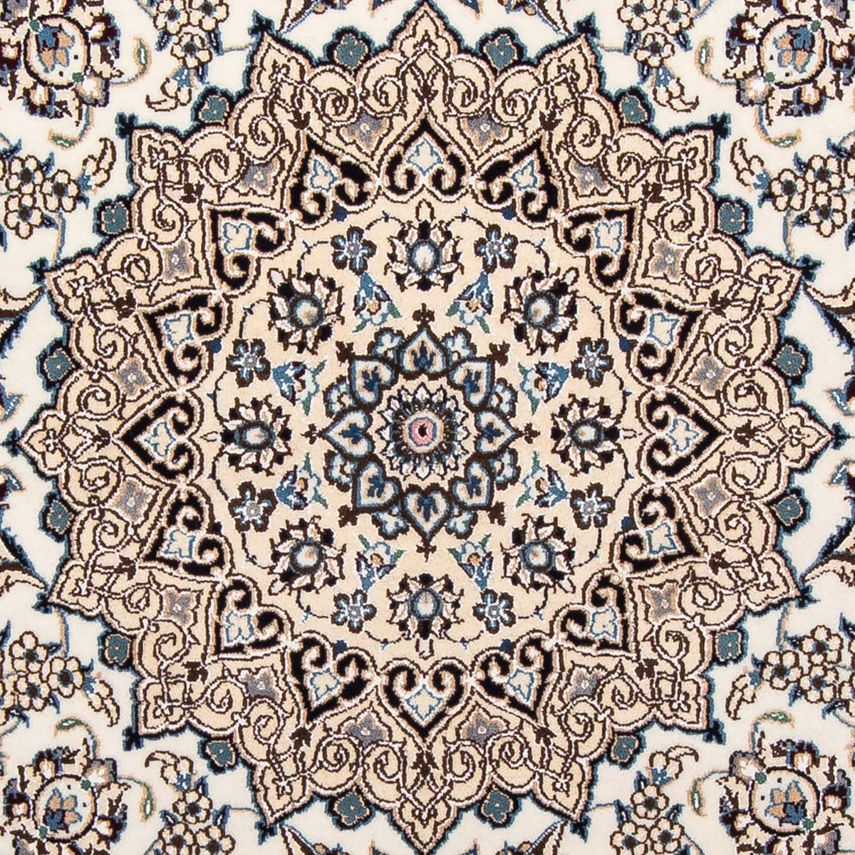 Persisk tæppe - Nain - Royal firkantet - 210 x 202 cm - beige