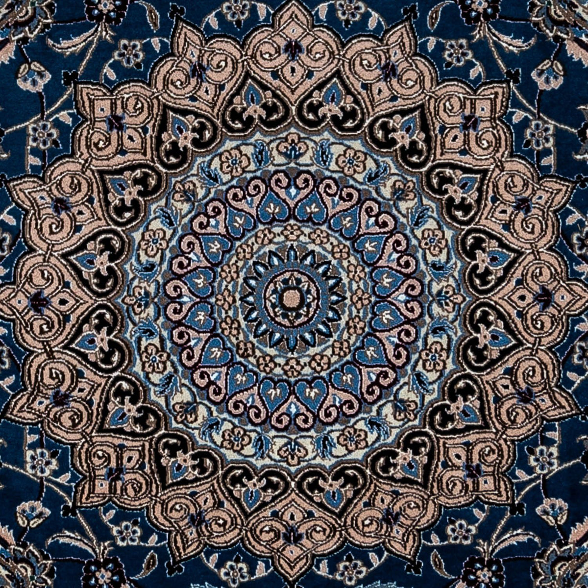 Persisk tæppe - Nain - Royal - 348 x 245 cm - mørkeblå