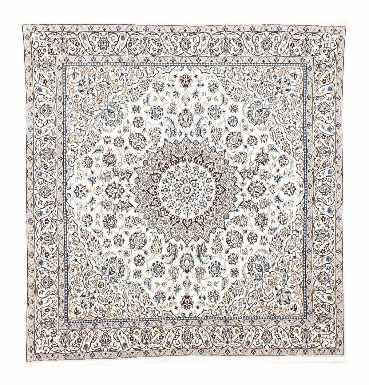 Persisk tæppe - Nain - Royal firkantet - 205 x 198 cm - beige
