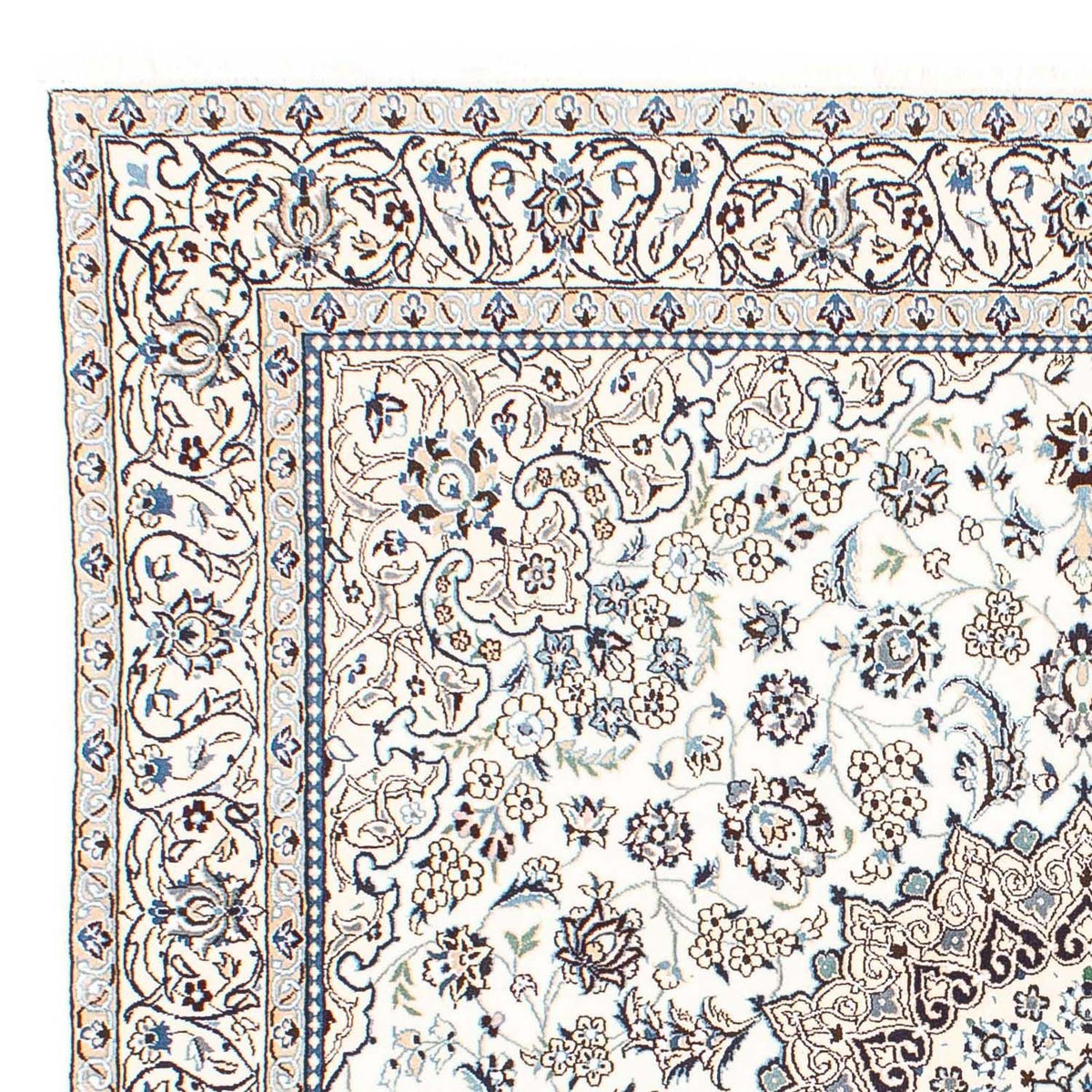 Persisk tæppe - Nain - Royal firkantet - 205 x 198 cm - beige