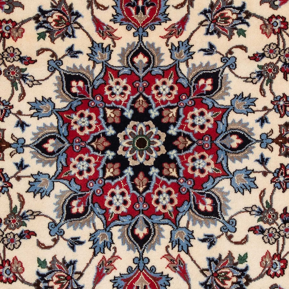 Persisk tæppe - Isfahan - Premium - 120 x 84 cm - mørkerød