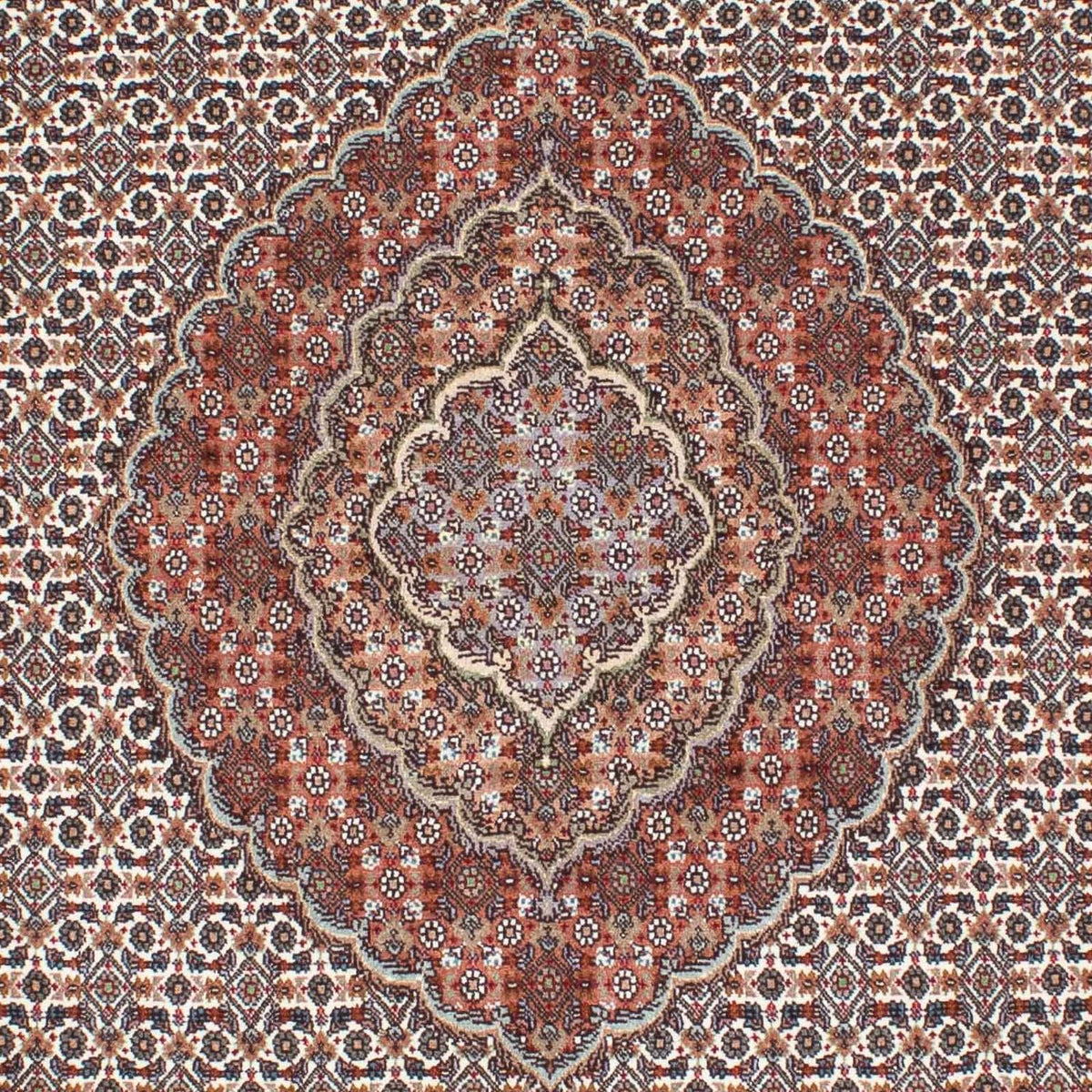 Persisk tæppe - Tabriz - 212 x 153 cm - lys brun