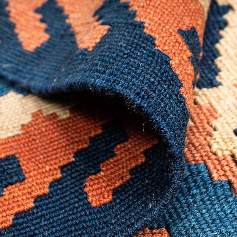 Kelim-tæppe - orientalsk - 222 x 158 cm - blå