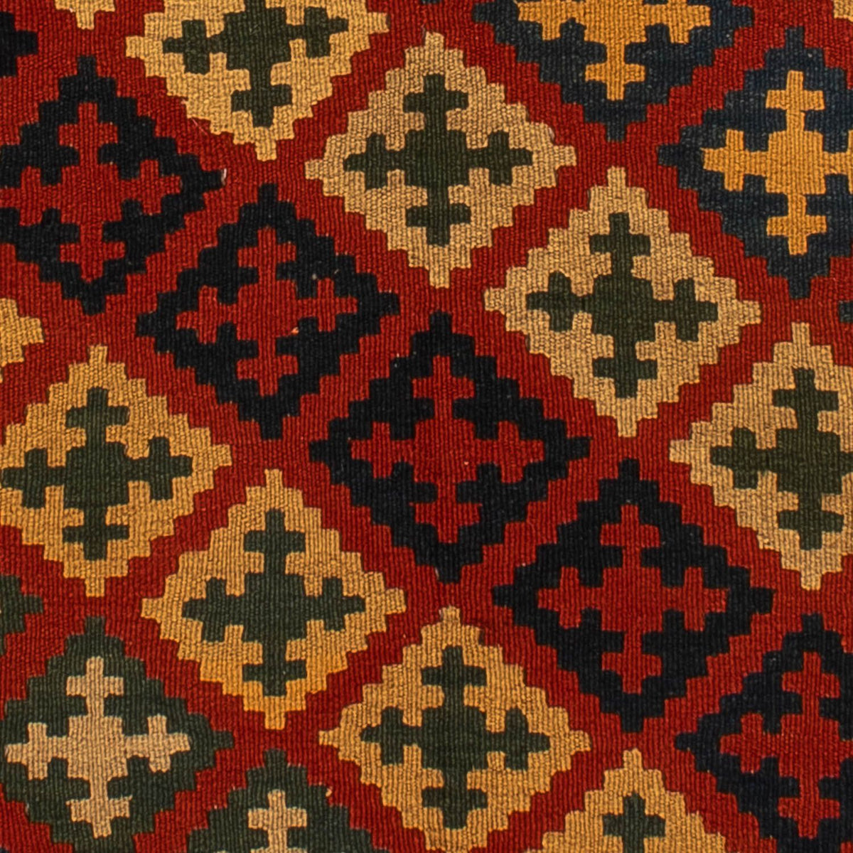Kelim-tæppe - orientalsk - 211 x 146 cm - mørkerød