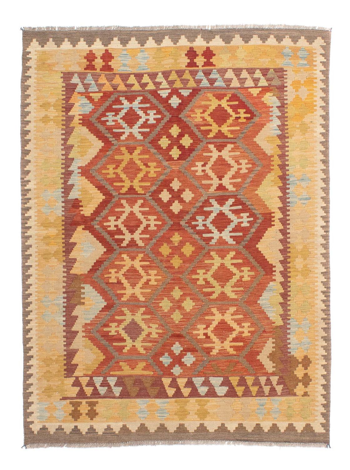 Kelim-tæppe - orientalsk - 175 x 117 cm - blå