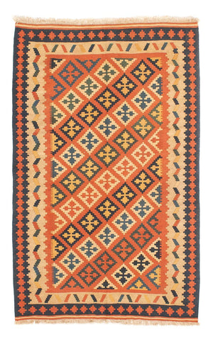 Kelim-tæppe - orientalsk - 195 x 124 cm - orange